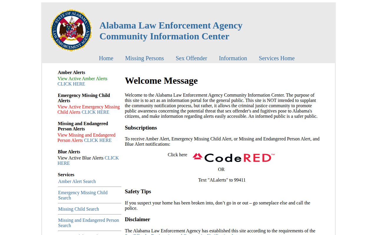 ALEA Community Information Center for Elmore County released offender photo checks